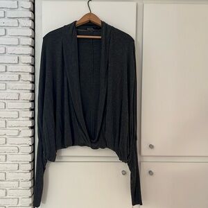 Ralph Lauren RLX shrug. Ribbed sleeves. Charcoal Grey. Size Small.